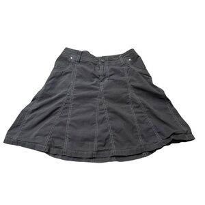 Kuhl Gray Pleated Mini A-Line Skirt EUC Sz 6 Charcoal